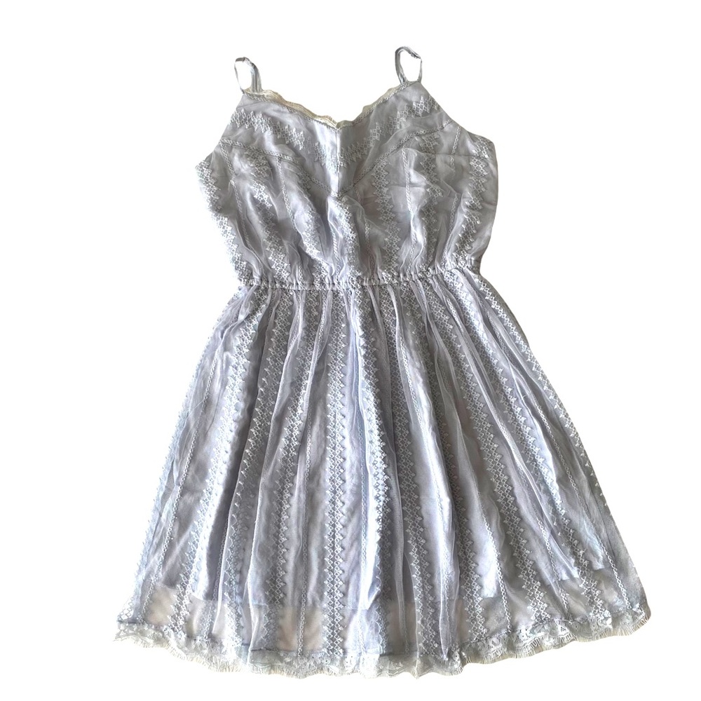 EUC pale blue lace Abercrombie & Fitch dress size M